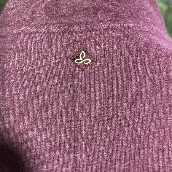 PRANA Mila Purple Full-Zip Sweatshirt Jacket Tunic Length Pockets Funnel Neck XL - Picture 6 of 16
